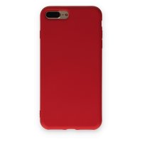 Newface iPhone 7 Plus Kılıf Nano içi Kadife  Silikon - Kırmızı