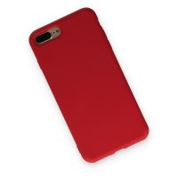 Newface iPhone 7 Plus Kılıf Nano içi Kadife Silikon - Kırmızı