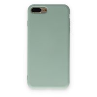 Newface iPhone 8 Plus Kılıf Nano içi Kadife  Silikon - Su Yeşili