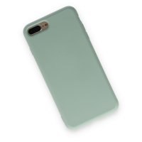 Newface iPhone 8 Plus Kılıf Nano içi Kadife Silikon - Su Yeşili