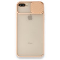 Newface iPhone 7 Plus Kılıf Palm Buzlu Kamera Sürgülü Silikon - Pembe