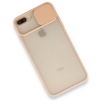 Newface iPhone 7 Plus Kılıf Palm Buzlu Kamera Sürgülü Silikon - Pembe