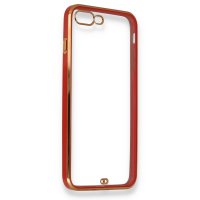 Newface iPhone 7 Plus Kılıf Liva Silikon - Kırmızı