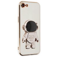 Newface iPhone 8 Kılıf Aston Stand Silikon - Beyaz