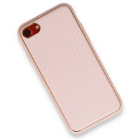 Newface iPhone 8 Kılıf Coco Karbon Silikon - Pembe