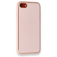 Newface iPhone 8 Kılıf Coco Karbon Silikon - Pembe