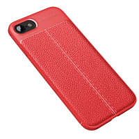 Newface iPhone 8 Kılıf Focus Derili Silikon - Kırmızı