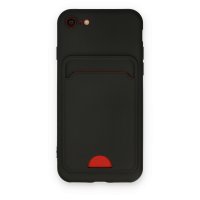 Newface iPhone 8 Kılıf Kelvin Kartvizitli Silikon - Siyah