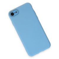 Newface iPhone 8 Kılıf Lansman Glass Kapak - Mavi