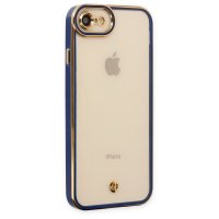 Newface iPhone 8 Kılıf Liva Lens Silikon - Mavi