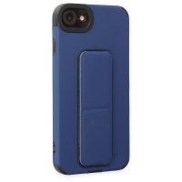 Newface iPhone 8 Kılıf Mega Standlı Silikon - Mavi