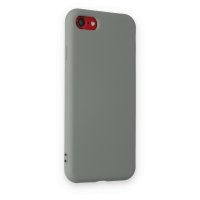 Newface iPhone 8 Kılıf Nano içi Kadife Silikon - Gri