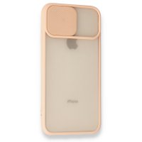 Newface iPhone 8 Kılıf Palm Buzlu Kamera Sürgülü Silikon - Pembe