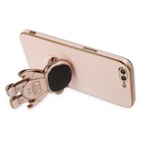 Newface iPhone 8 Plus Kılıf Aston Stand Silikon - Pembe