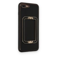 Newface iPhone 8 Plus Kılıf Coco Elit Kapak - Siyah