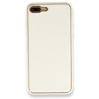 Newface iPhone 8 Plus Kılıf Coco Karbon Silikon - Beyaz