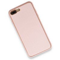 Newface iPhone 8 Plus Kılıf Coco Karbon Silikon - Pembe