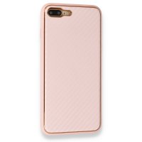 Newface iPhone 8 Plus Kılıf Coco Karbon Silikon - Pembe