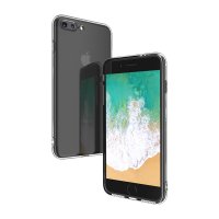 Newface iPhone 8 Plus Kılıf Deluxe 2mm Şeffaf Silikon