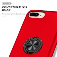 Newface iPhone 8 Plus Kılıf Elit Yüzüklü Kapak - Kırmızı