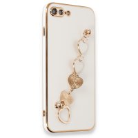 Newface iPhone 8 Plus Kılıf Esila Silikon - Beyaz