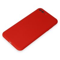 Newface iPhone 8 Plus Kılıf First Silikon - Kırmızı