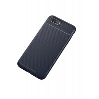 Newface iPhone 8 Plus Kılıf Focus Karbon Silikon - Lacivert