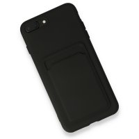 Newface iPhone 8 Plus Kılıf Kelvin Kartvizitli Silikon - Siyah