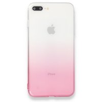 Newface iPhone 7 Plus Kılıf Lüx Çift Renkli Silikon - Pembe