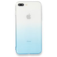 Newface iPhone 7 Plus Kılıf Lüx Çift Renkli Silikon - Turkuaz