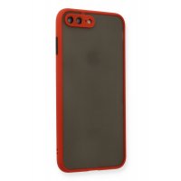 Newface iPhone 8 Plus Kılıf Montreal Silikon Kapak - Kırmızı