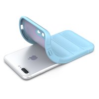 Newface iPhone 8 Plus Kılıf Optimum Silikon - Sky Blue