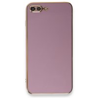 Newface iPhone 8 Plus Kılıf Volet Silikon - Mor