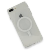 Newface iPhone 8 Plus Kılıf Magneticsafe Şeffaf Silikon - Şeffaf