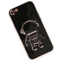 Newface iPhone SE 2020 Kılıf Aston Stand Silikon - Siyah
