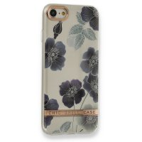 Newface iPhone SE 2020 Kılıf Çiçekli Silikon - Mor