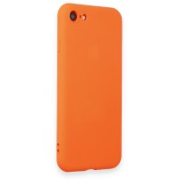 Newface iPhone SE 2020 Kılıf First Silikon - Parlak Turuncu