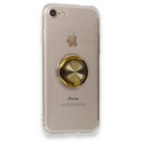 Newface iPhone SE 2020 Kılıf Gros Yüzüklü Silikon - Gold