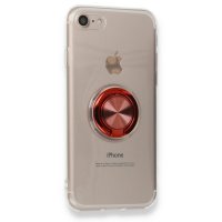 Newface iPhone SE 2020 Kılıf Gros Yüzüklü Silikon - Kırmızı