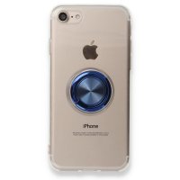 Newface iPhone SE 2020 Kılıf Gros Yüzüklü Silikon - Mavi