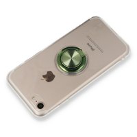 Newface iPhone SE 2020 Kılıf Gros Yüzüklü Silikon - Yeşil