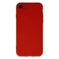 Newface iPhone SE 2020 Kılıf Lansman Glass Kapak - Kırmızı