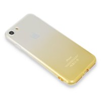 Newface iPhone 8 Kılıf Lüx Çift Renkli Silikon - Sarı