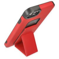 Newface iPhone SE 2020 Kılıf Mega Standlı Silikon - Kırmızı