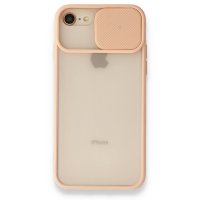 Newface iPhone SE 2020 Kılıf Palm Buzlu Kamera Sürgülü Silikon - Pembe