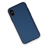 Newface iPhone X Kılıf Coco Deri Silikon Kapak - Açık Mavi