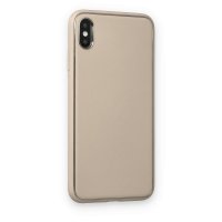 Newface iPhone X Kılıf Coco Deri Silikon Kapak - Gold