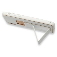 Newface iPhone X Kılıf Coco Deri Standlı Kapak - Beyaz