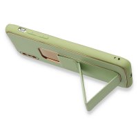 Newface iPhone X Kılıf Coco Deri Standlı Kapak - Su Yeşili