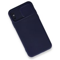 Newface iPhone X Kılıf Color Lens Silikon - Lacivert
